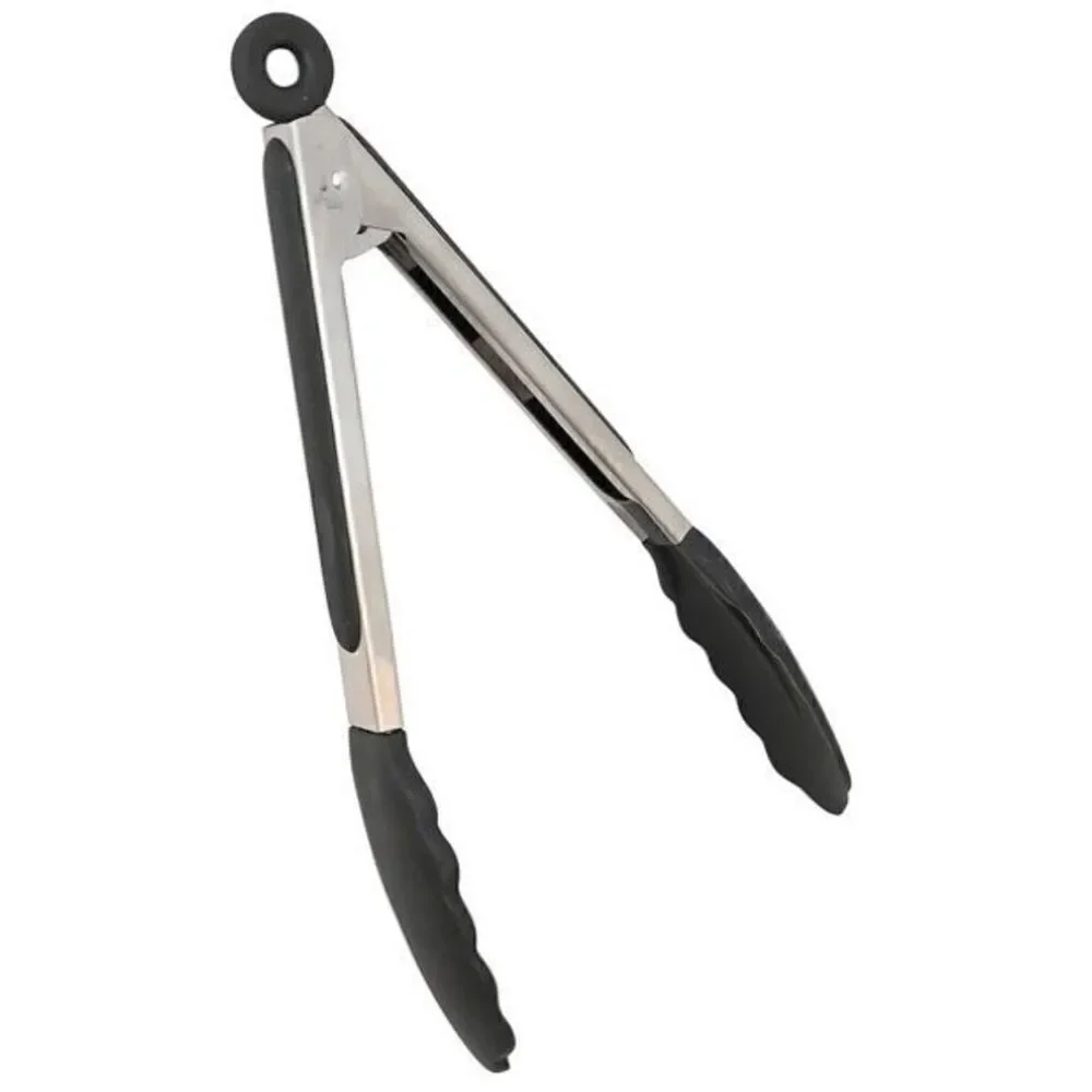 ECO QUALITY - NWT Set of 4 Stainless Steel Kitchen Tongs. 8” w/Silicone Tips